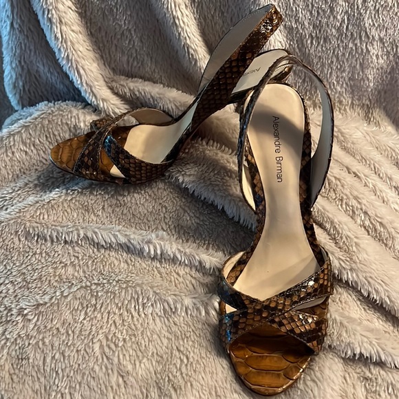 ALEXANDRE BIRMAN Whiskey Brown Heels - Picture 2 of 12